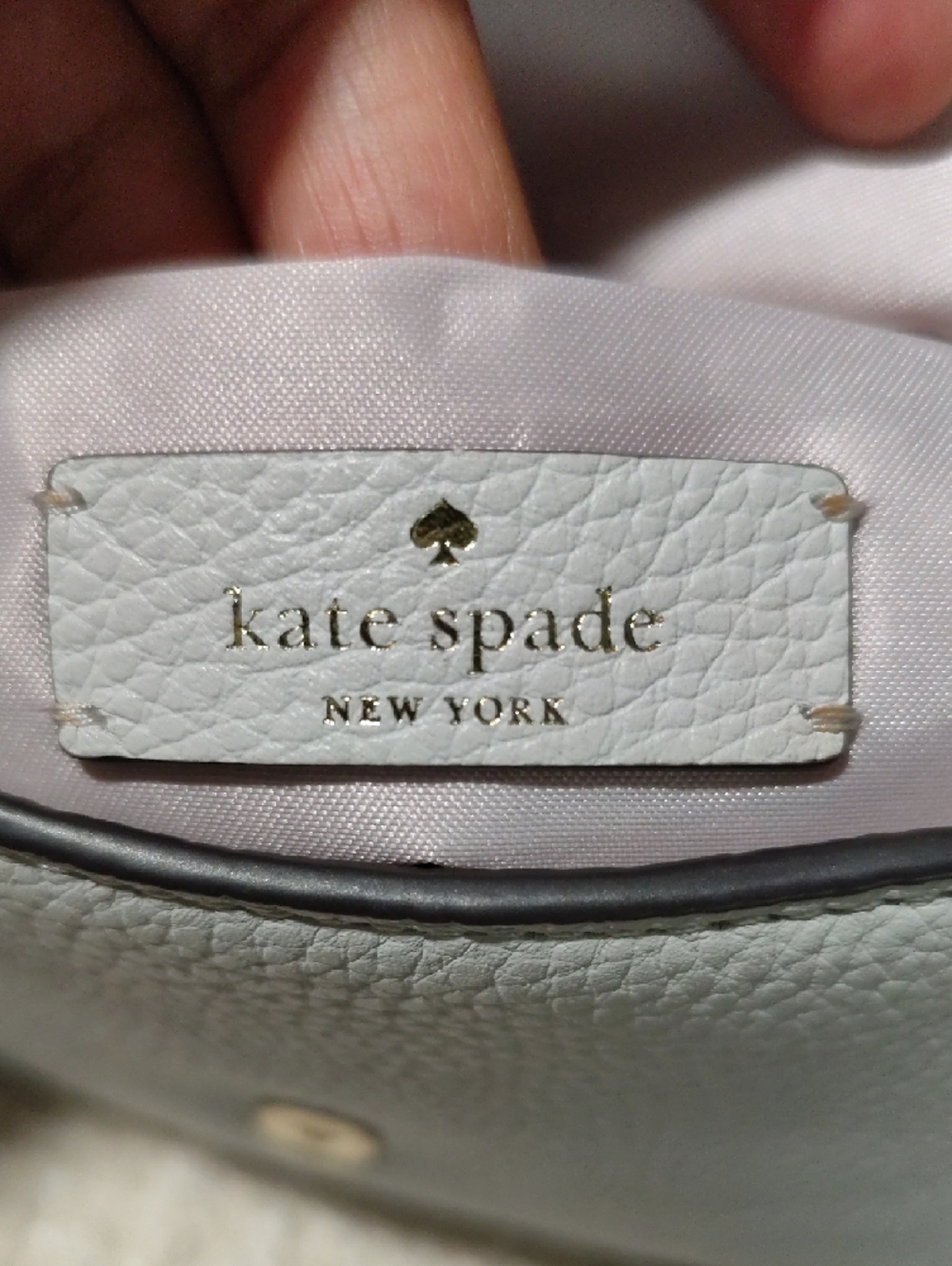 kate spade White Pebbled Leather Crossbody Saddle Bag - Picture 3 of 6
